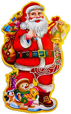 Samriddhi Merry Christmas Wall Picture Santa Claus Wall Pictures PVC Vinyl Christmas Decoration Wall Pictures for Home Decoration (Pack of 1 Picture)