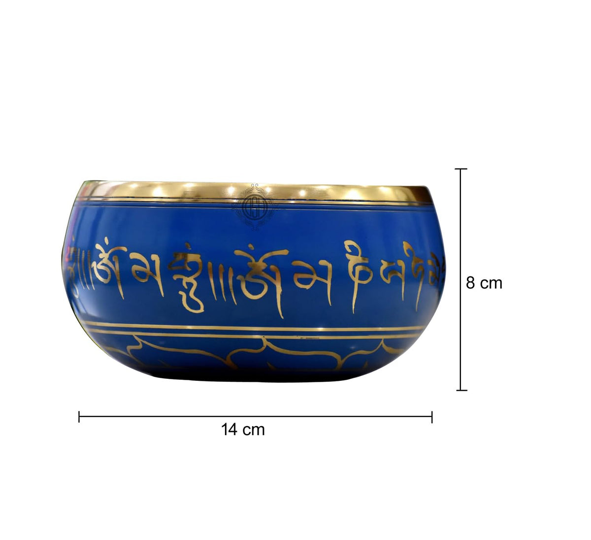DSH Tibetan Singing Bowl Handcrafted Meditation Sound Bowl Easy To Play Vibration Therapy Praying Bowl (Blue-5.5 inch)