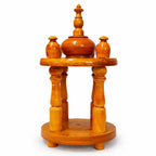 Handcrafted Wooden Mini Temple for Home | Traditional Pooja Mandir with Fine Detailing | Ideal for Home Decor, Prayer & Gifting