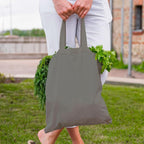 Encasa XO Cloth Tote Bag (Pack of 2) - Grey Colour Canvas Cotton Bag | Reusable-Multi-Pack with Extra Strong 13 Handle | Holds 15 Kgs | Multipurpose Grocery Carry Bag For Men & Women