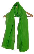Pure Cotton Scarf Stole for Women, 175 x 100 cm, Lightweight, Versatile, Multiple Colours (Neon Green)