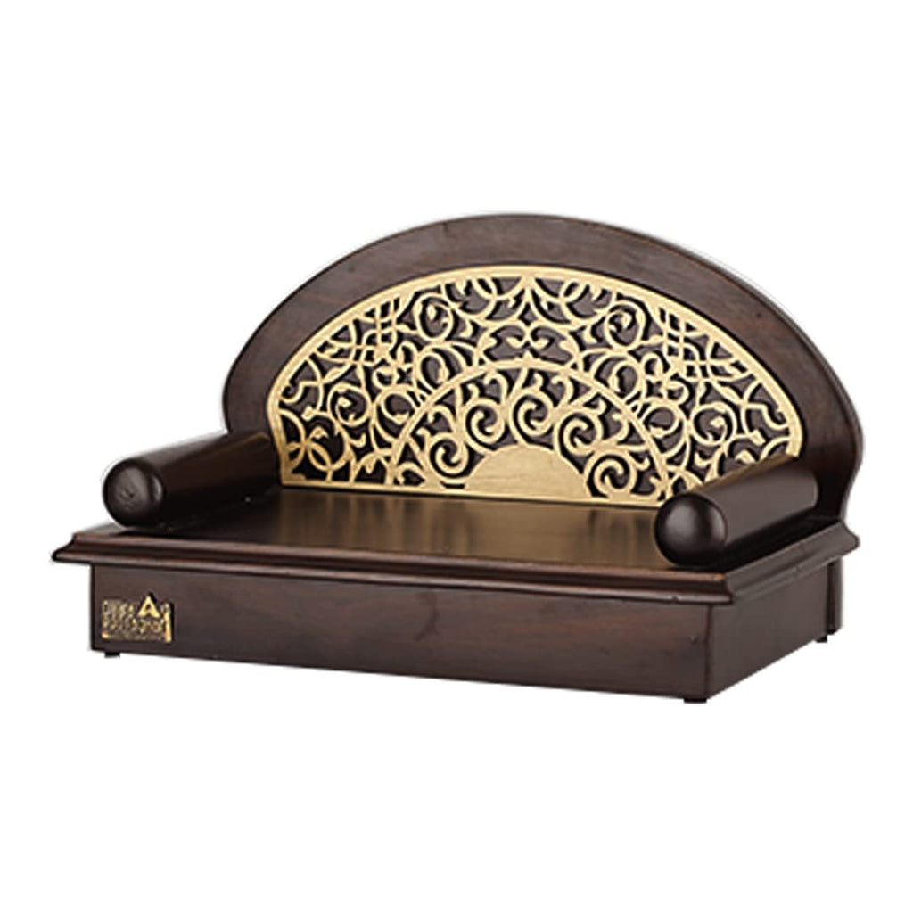 CREATA POOJAGHAR Vaastu Designer Handcrafted Wooden Dev Paat Home Temple Decorative, 15.2 Centimeters, 17.8 CM