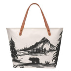 The Purple Tree Oversized Tote Bag For Women, White, 43.3 cm x 30 cm x 13 cm, Canvas with Faux Leather Handles, Zip Closure, 10 kg Capacity, Perfect for Travel, Shopping, or Gifts