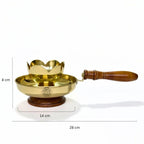 DSH Metal Dhoop Holder Incense Burner Loban Dhoop Dani Aarti Dhoop Dani Stand Burner for Home Office Temple Puja (Gold)