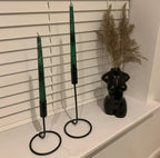 Amazon Bazaar - Decorative Metal Candle Holders for Candles & Tealight | Home Décor & Gifting | Centerpieces Pillar Candle Holders | Home, Office, Room & Garden Decor. (Black Pillar Candle Holder)