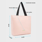 Caprese womens MACY T Large PINK/BLACK Tote Bag