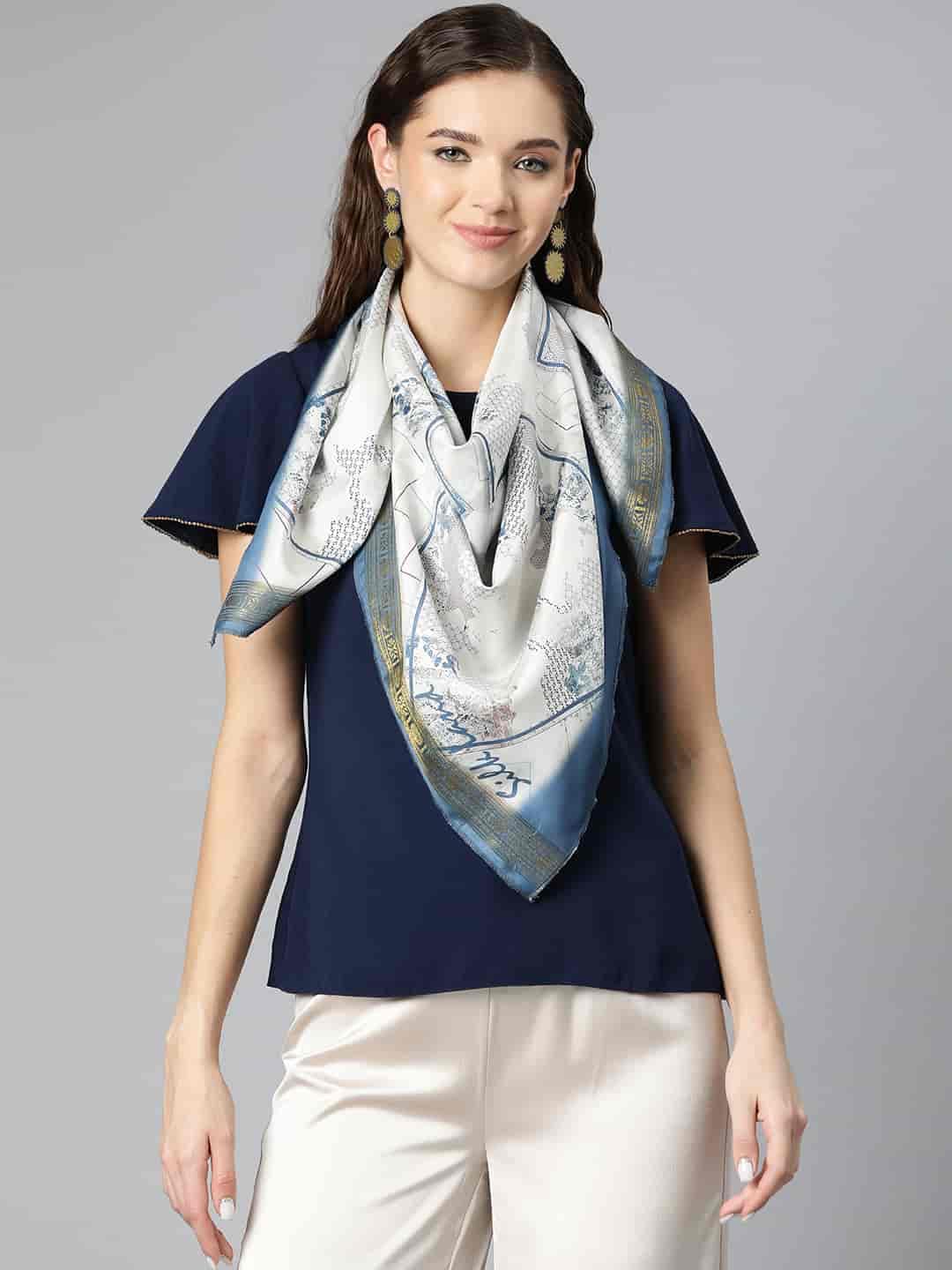 SILK LAND Women's Digital Printed Scarfs