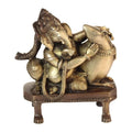 Svarup Brass Sitting Ganesha Idol in Multicolor Height 8 Inch Weight 1.6 Kg