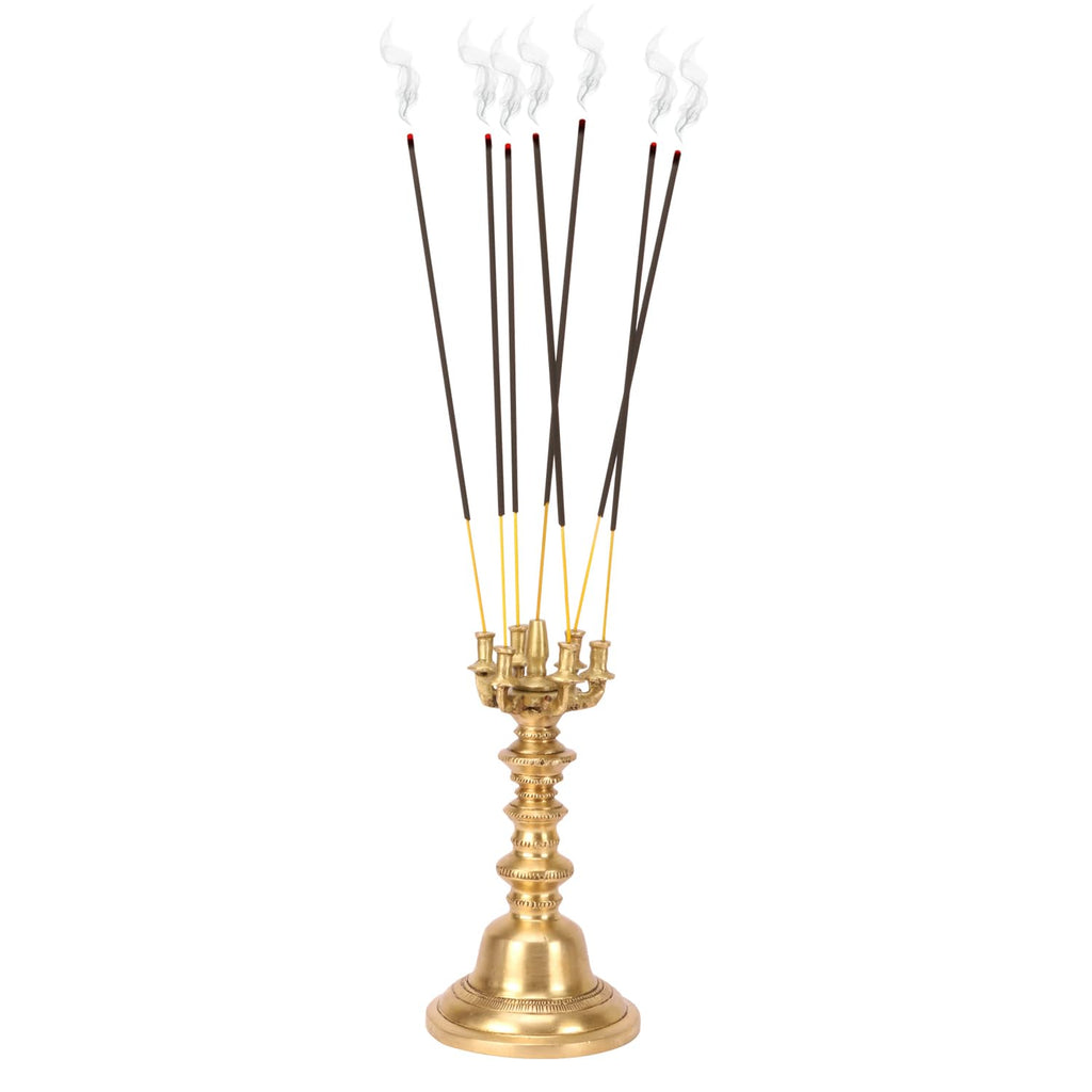 Artvarko™ Brass Agarbatti Stand Incense Holder Burner Idol Statue for Home Décor Mandir Temple Gift Showpiece 7 Inch