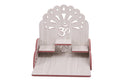 WAANIBOSA Wooden Temple Small, Wall Mounted Pooja Mandir with Shelf, Brown Finish, Home Décor (Small Temple 5)