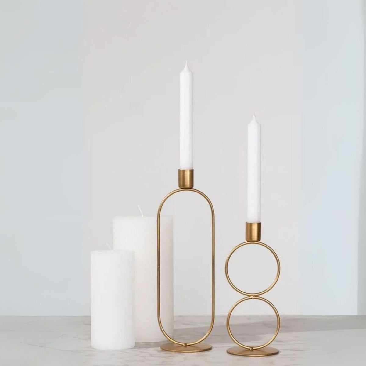 CraftVatika Taper Candle Holder Stand Set of 2, Festive Decor, Home Decoration Items for Living Room, Christmas Decorations, Return Gifts for Housewarming Gifts Wedding Gifts Festival Decorations