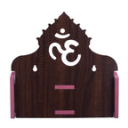 Lakhaji Wood Wall Temple Shelf, Temple Ghar of Statue, Wall Mounted Temple for Home Decor, Living Room (Natural) (Maroon-3)