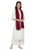 Pure Cotton Scarf Stole for Women, 175 x 100 cm, Lightweight, Versatile, Multiple Colours (Maroon)