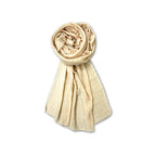 FAHABO Scarf Woman Crushed Stripes with Crochet Lace Border Scarves | Hijab Scarf | Headscarf | Neck Scarf | Stoles | Wraps (Yellow)