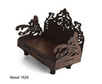 VJ Sons Art and Craft Wooden Temple Beautiful Plywood Mandir Pooja Room Home Decor Office OR Home Temple (Black)