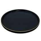 CRAFTSLANE Handcrafted Round Decorative Tray 11 x 11 inch Wooden Serving & Counter Tray for Keys & Home Decor (Charcoal Black)