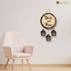 Artvibes Bless Our Home Quotes Wooden Wall Hanging Decorative Items for Home Decor | Gift | Livingroom Hanger | Modern Artworks Decoration Hangings Item (WH_7212N)