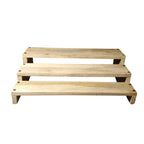 Wooden Temple Mandir Set, Mango Wood 3-Tier Display Stand with Incense Holder, Decorative Pooja Platform for Home