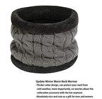 Alexvyan Winter Neck Scarf Soft Warm Snow Proof Knitted (Inside Fur) Woolen Scarf for Women Girl Boys Man (Grey)