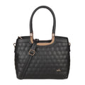 Metro Womens Black Synthetic Leather Tote Bag (66-7654)