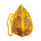 Awadh 1pcs Jai Siya Ram Name Gomukhi Japa Mala Jholi Yellow Cotton Bag for Jaap Yellow (Pack of 1)