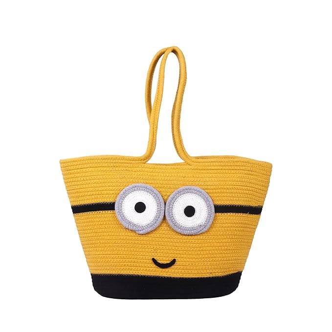 BEAUTIFUL HOMMIES Attractive Hand Bag |large Tote Bag |Summer Bag | Bucket Bag | Basket Bag | Bamboo Tote | Beach Bags for Women|Boho Bag|Handbag |Jute Bag |Handmade Bag (YELLOW BLACK)
