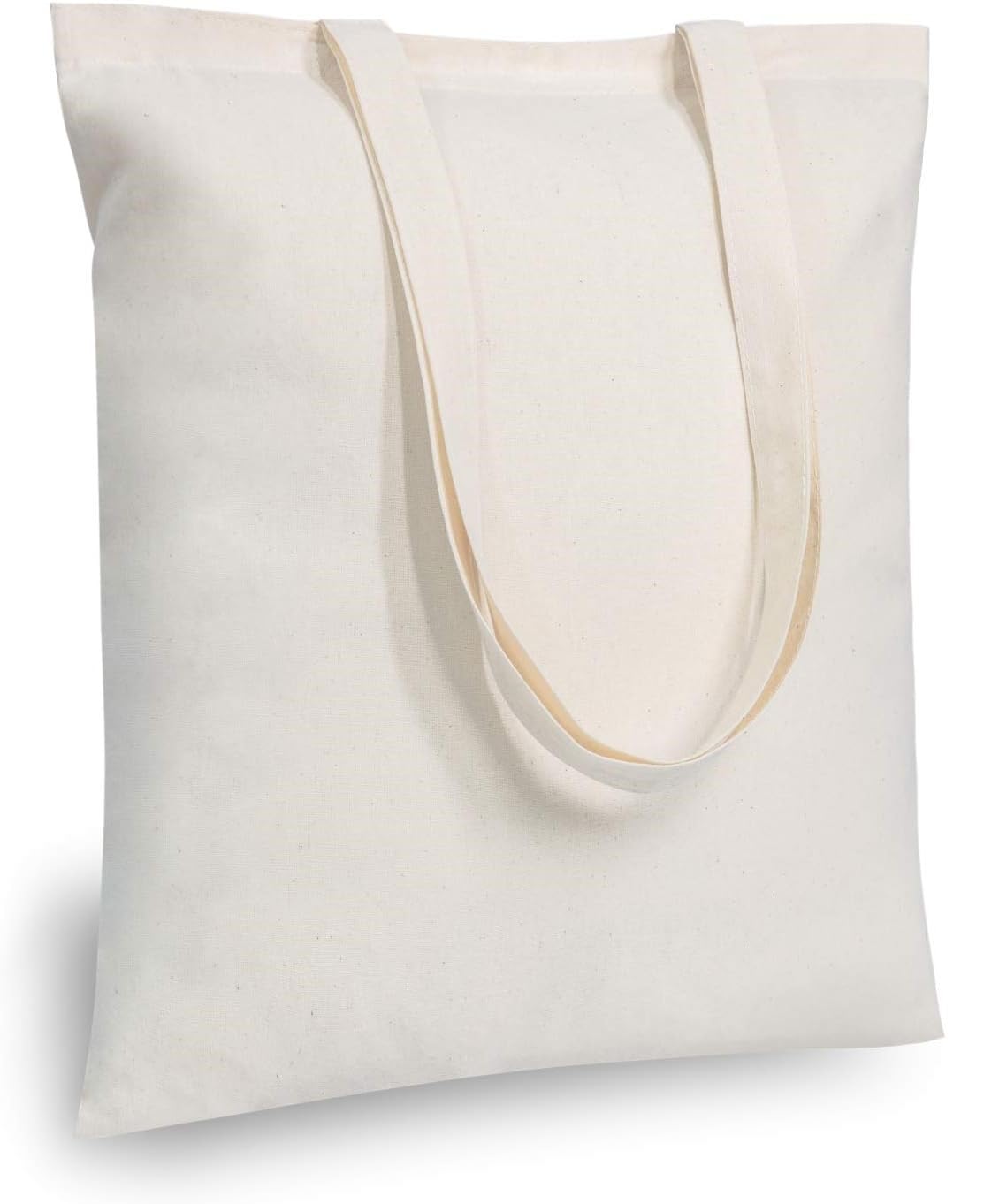 MyOrganicBag Economical Sustainable Cotton Tote Bag, Lightweight Medium Reusable Grocery Shopping Cloth Bags, Suitable for DIY, Advertising, Promotion, Gift, Activity (Pack of 5)