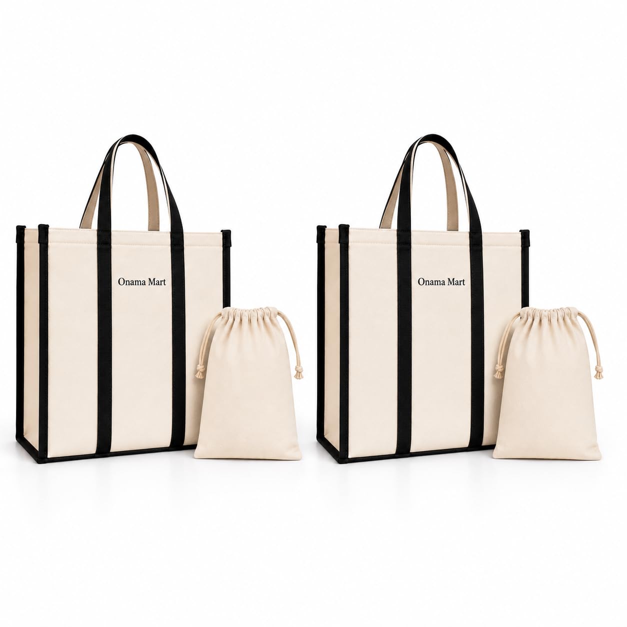 Heavy Duty Cotton Canvas Shopping Bag for Men, Women 16x15x8 Inch | Reusable Eco-Friendly Grocery Tote Bag | with Strong Handles | Washable & Foldable Market Bag (2)