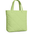 Mahaveer Cotton Quilted Waterproof Tote Bag | 15x15 Inch Large Shopping & Grocery Tote | Open-Top Classic Carry Bag for Daily Use | Multi-Purpose Reusable Handbag for Women, Sage