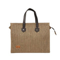 FOHOGO Jute Bag for Unisex | Lunch Bag/Tiffin Bag/Carry Bag/Jute Bag | Tote Bag for office (Gold, Large (12”x16”x7”))