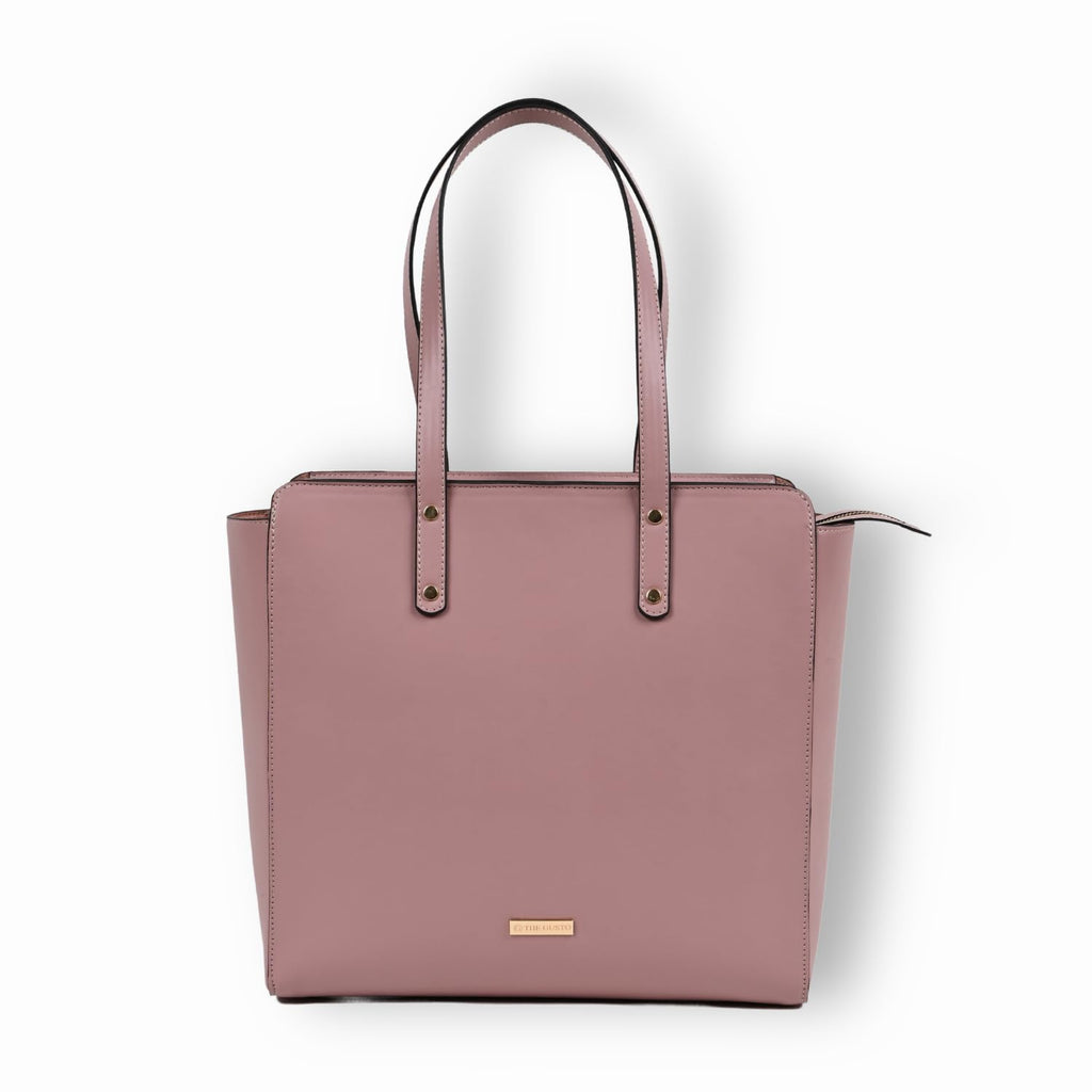The Gusto Beyond Plus - Premium Vegan Leather Tote Bag for Women, Big Size, Pink | Stylish Handbag for women with Zip Closure | Fit for Office Bag, College, Travel Use | Handcrafted in India