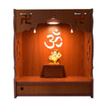 CrazyInk Handmade Beautiful Wooden Temple/Home Temple/Puja Mandir/Wall Hanging and Table Top Home Mandir Temple/Home Decor Beautiful Wooden Temple with Storage Box (RED) (RED)