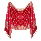 EKAN Printed Soft and Warm Stoles For Winter Season Use for Girls and Women for Gifting (Ambi Printed Stole Red)