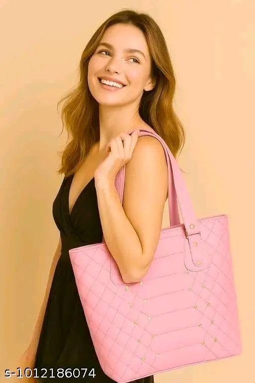Zaaliqa Trendy Fancy Handbag for Women Pink Tote Bag