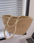 BEAUTIFUL HOMMIES Attractive Hand Bag |large Tote Bag |Summer Bag | Bucket Bag | Basket Bag | Bamboo Tote | Beach Bags for Women|Boho Bag|Handbag |Jute Bag |Handmade Bag (BEIGE)