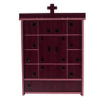 Lakhaji Christian Wooden Wall Hanging Temple For Home And Shop,Office And Home Showpiece Temple(Door- Maroon),43 cm, 29 Cm