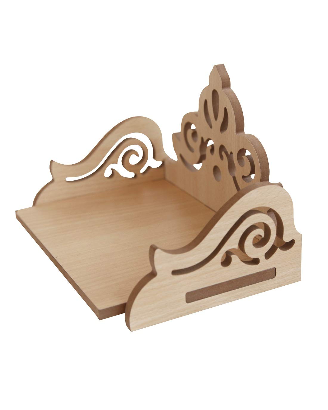 nexat Wooden Hindola Sofa for God Statue|Wooden Hindola|Wooden Singhasan Temple for God|Laddu Gopal Sinhasan for Pooja Mandir|Pooja Stand for Home Wall|15.24x20.32x13.97CM| (Cream)