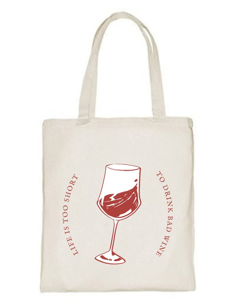 Delhi Printing Co. Wine glass tote bag|Strong Cotton Bag for Shopping | Canvas Tote Bag for Women & Girls | Stylish Cotton Handbags (DCTBH-111)