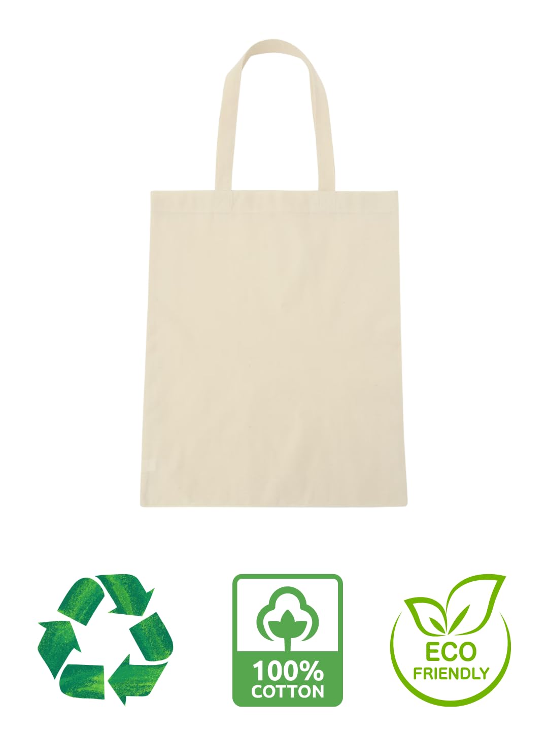 Sitaram Designer Cotton Tote Bag, Lightweight Reusable Grocery Shopping Cloth Bags, Suitable for DIY, Gift, Activity (Pack of 4)