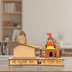 Char Dham Temple 3D Model, MDF Wood, Gangotri, Yamunotri, for Home, Office Decor Multicolour Pack of -02