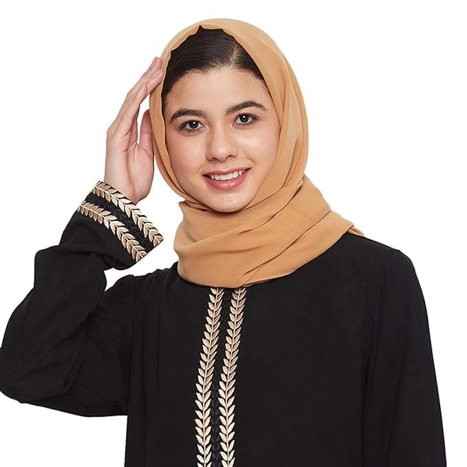 URSHIA MALAYSIAN GEORGETTE HIJAB/DIAMOND GEORGETTE HIJAB FOR WOMEN (PEACH)