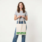 The Korhean Store Good Ways To Carry Your Stuff Aesthetic Tote Bag for College, Travelling, Shopping, Office, Beach & Daily Use, Ecofriendly & Reusable, Premium Canvas Cotton