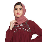 URSHIA MALAYSIAN GEORGETTE HIJAB/DIAMOND GEORGETTE HIJAB FOR WOMEN (DARK TEA PINK)