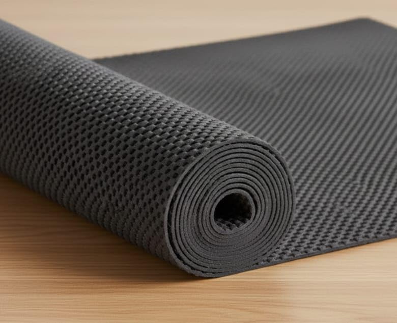 Dribble (45cm X 125cm) Eva Shelf Liner Mat Roll, Non Slip Drawer & Cabinet Liner for Kitchen, Oilproof Washable Fridge Mat | Anti Skid Cupboard Wardrobe Multipurpose Mat (Grey) Kafalo