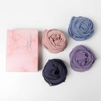 4 PCS Muslim Women Soft Premium Solid Chiffon Hijab Scarves Shawl Long Scarf Wrap Scarves with Gift Box (Mixcolor A)