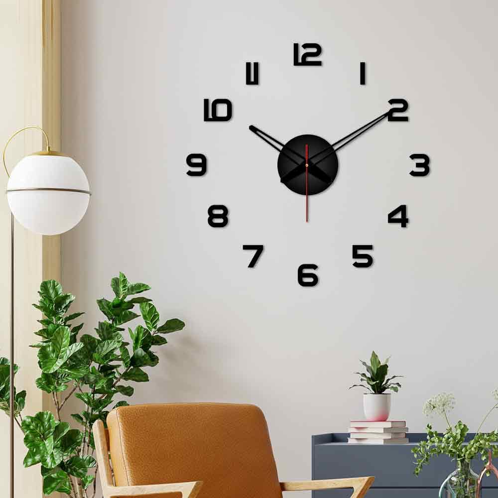 VIBECRAFTS Classic Bold Style Big Size 3D Acrylic Wall Clock for Home Decor, Office, Living Room, Bedroom, Cafe's, Gifts (WWCVC1Pcs_20003)