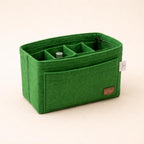 SYUTAM Women Felt Purse Organizer Insert for Ladies Handbag, Tote, Hobo Bag Storage Divider, Multiple Compartment - Green(9.25x5.1x5.9) inch (Medium)