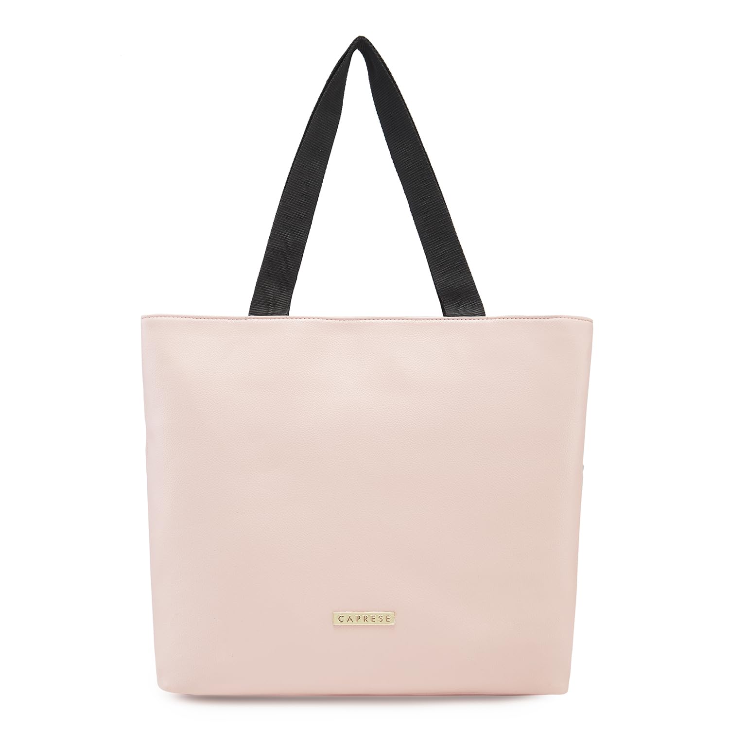 Caprese womens MACY T Large PINK/BLACK Tote Bag