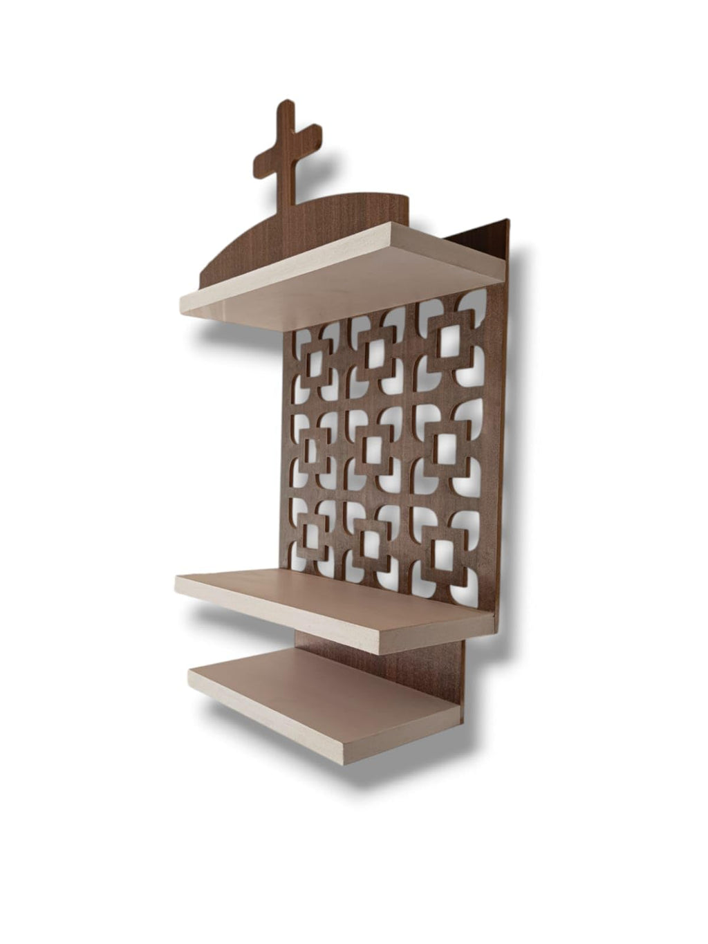 Jali Christian Cross Temple, Jesus Wall Mount Cross Temple, Worship Prayer Temple, Cross Temple, Home And Office Wall Mount Cross Temple, Isai Wooden Temple, Wooden Home Temple