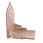Vroxy Wooden Wall Mount Temple for Home Shop Office | Art and Craft Wooden Temple | Home Temple | Puja Mandir (Cream)